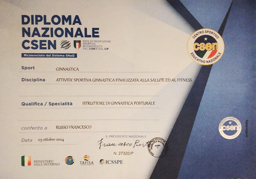 Diploma istruttore ginnastica posturale | Corsi di ginnastica del benessere, ginnastica dolce, posturale, pilates, ginnastica per parkinson | Arti marziali cinesi, Taiji Quan, QiGong, DaoYin e difesa personale | Camin, Camponogara, Campolongo Maggiore, Dolo, Fossò, Fiesso d'Artico, Legnaro, Noventa Padovana, Padova, Ponte di Brenta, Ponte San Niccolò, Sandon, Venezia, Vigonovo, Villatora, Saonara, Stra.